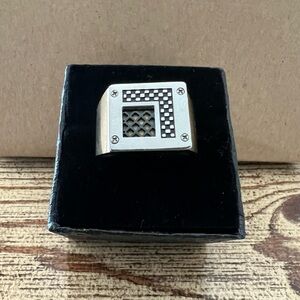 Silver Geometric Ring